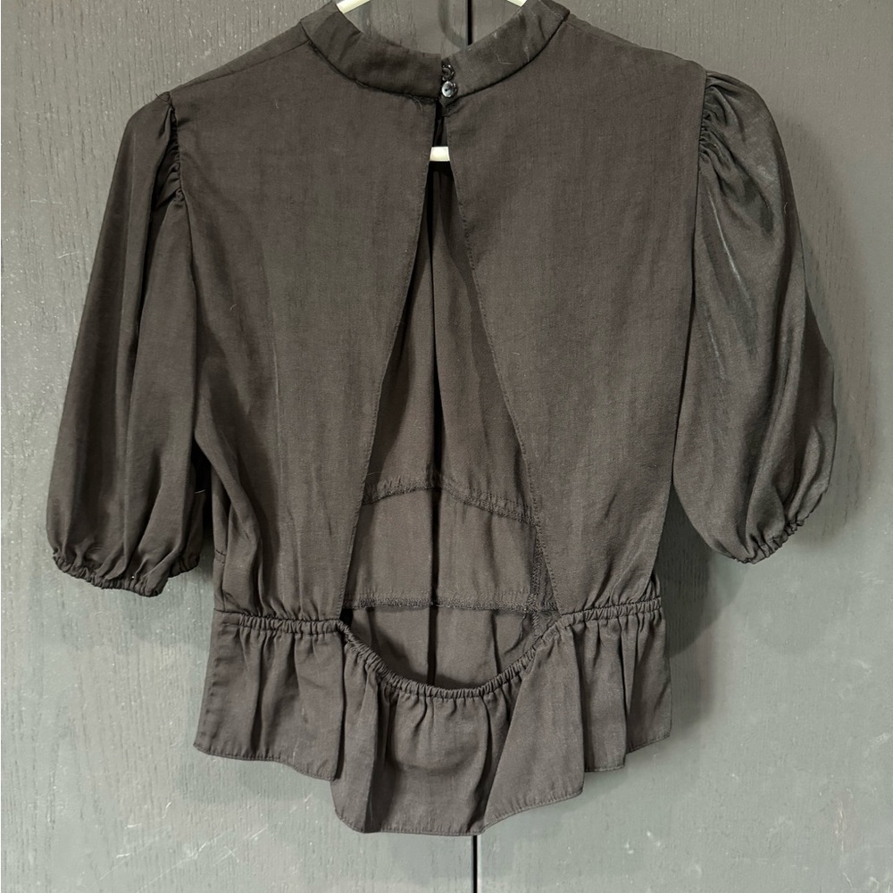 HYFVE black, backless blouse - size L